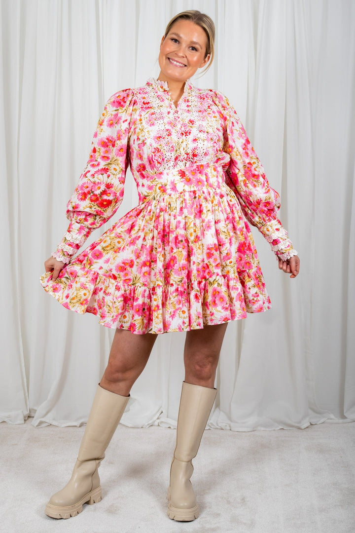 Cotton Slub Mini Dress Daisy Garden | Kjoler | Smuk - Dameklær på nett