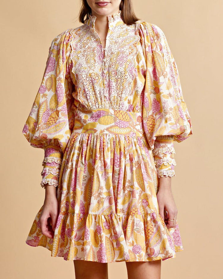 Cotton Slub Mini Dress Grapes | Kjoler | Smuk - Dameklær på nett