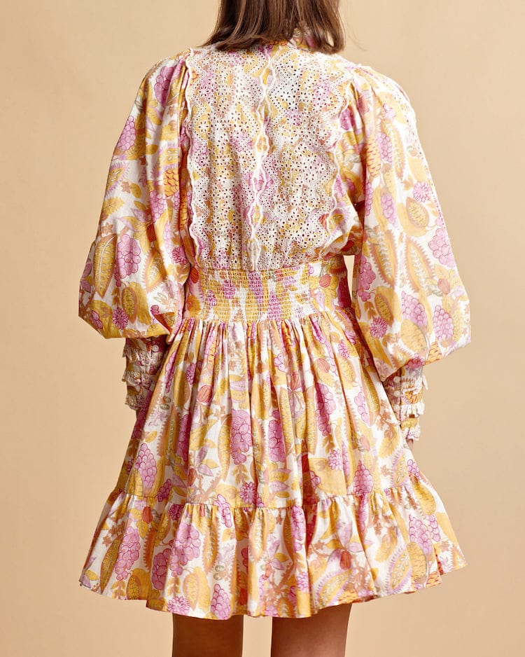 Cotton Slub Mini Dress Grapes | Kjoler | Smuk - Dameklær på nett