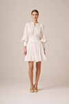 Cotton Slub Mini Dress Perfect White