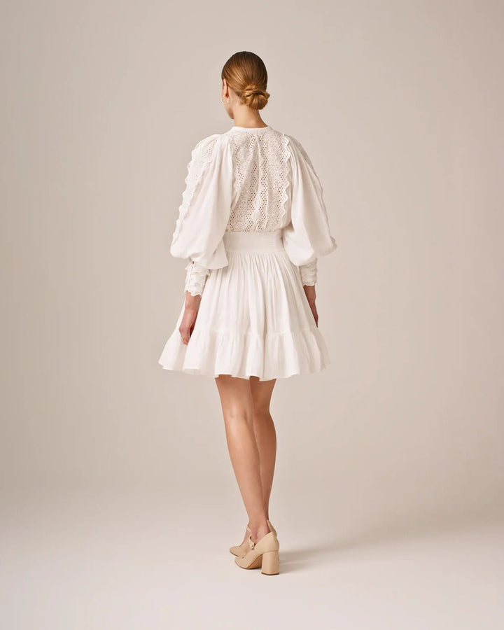 Cotton Slub Mini Dress Perfect White | Kjoler | Smuk - Dameklær på nett