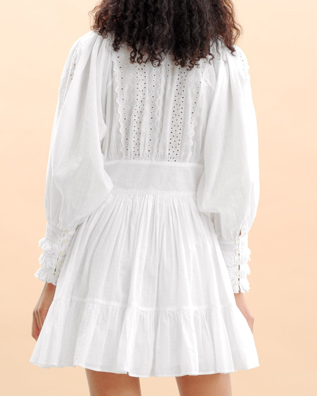 Cotton Slub Mini Dress White | Kjoler | Smuk - Dameklær på nett