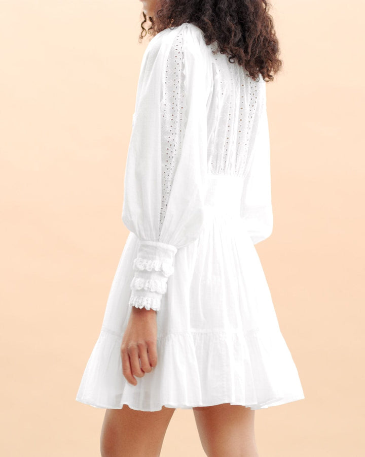 Cotton Slub Mini Dress White | Kjoler | Smuk - Dameklær på nett