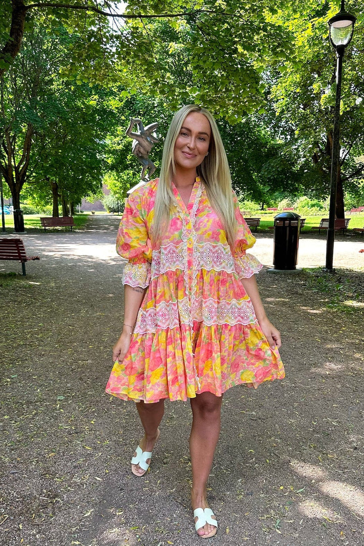 Cotton Slub Relaxed Dress Sunshine | Kjoler | Smuk - Dameklær på nett