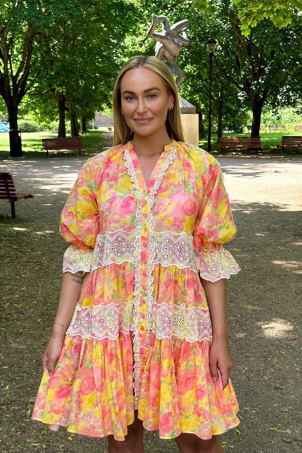 Cotton Slub Relaxed Dress Sunshine | Kjoler | Smuk - Dameklær på nett