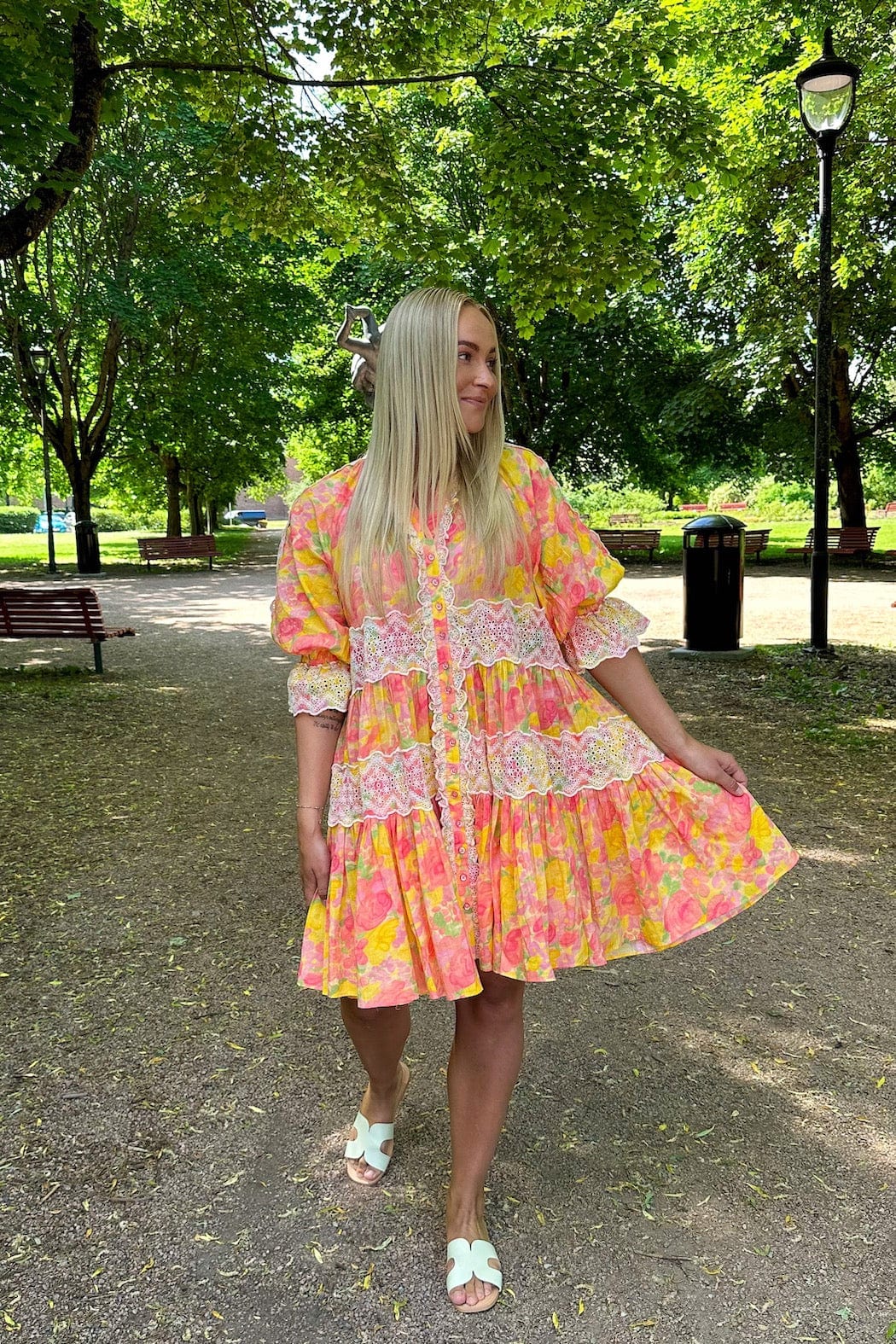 Cotton Slub Relaxed Dress Sunshine | Kjoler | Smuk - Dameklær på nett