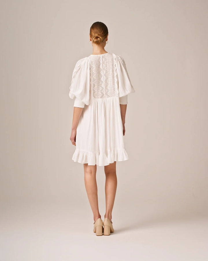 Cotton Slub Shift Dress Perfect White | Kjoler | Smuk - Dameklær på nett