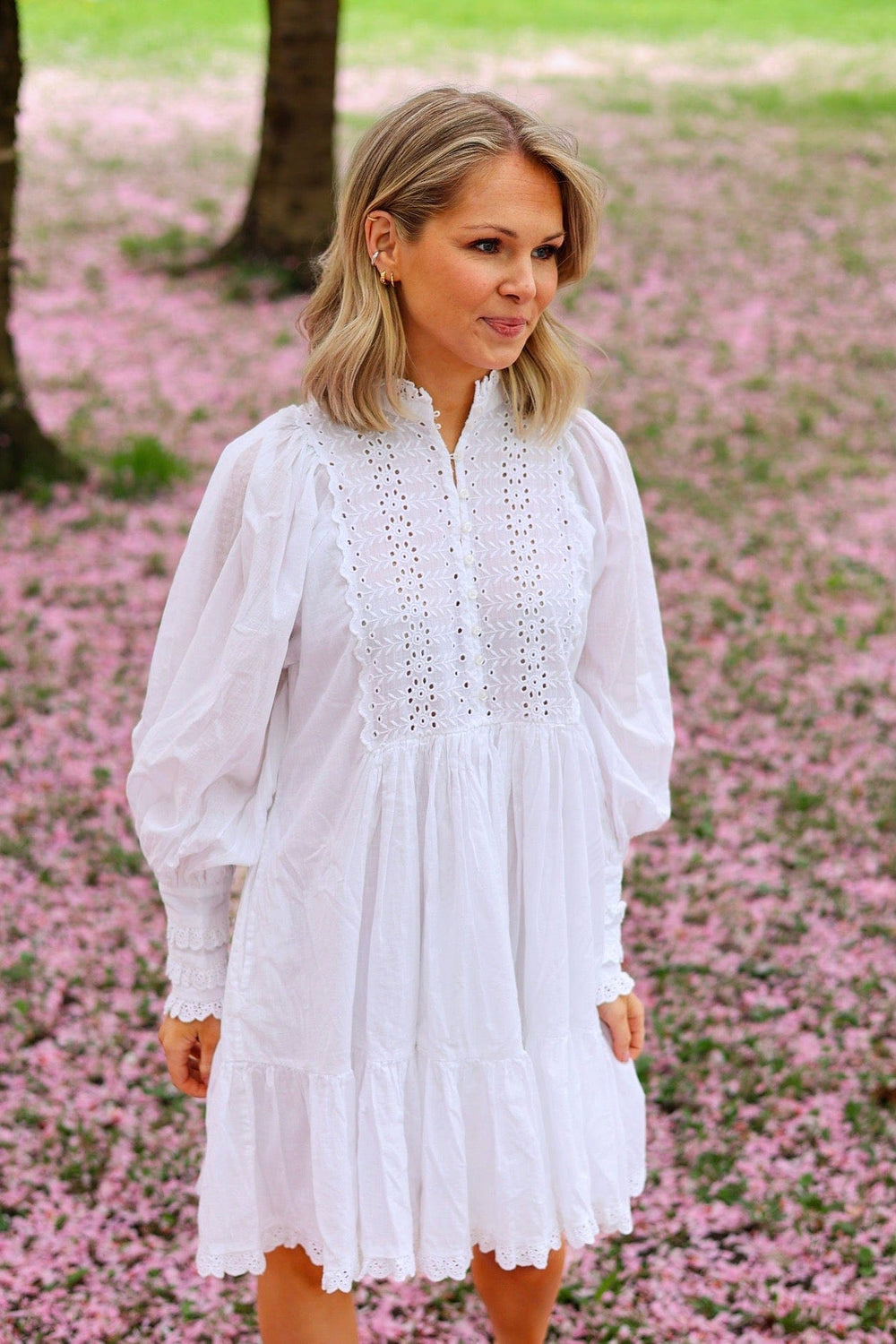 Cotton Slub Shift Dress White | Kjoler | Smuk - Dameklær på nett
