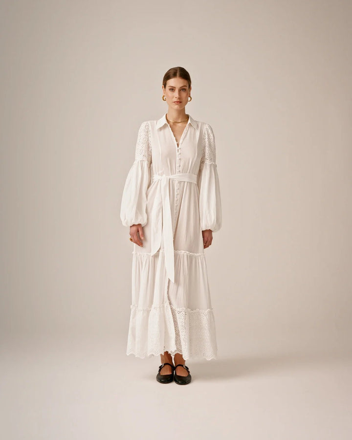Cotton Slub Shirt Dress Perfect White | Kjoler | Smuk - Dameklær på nett