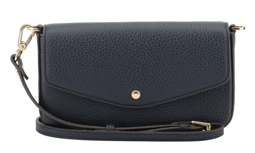 Cowhide leather clutch bag marine | Accessories | Smuk - Dameklær på nett