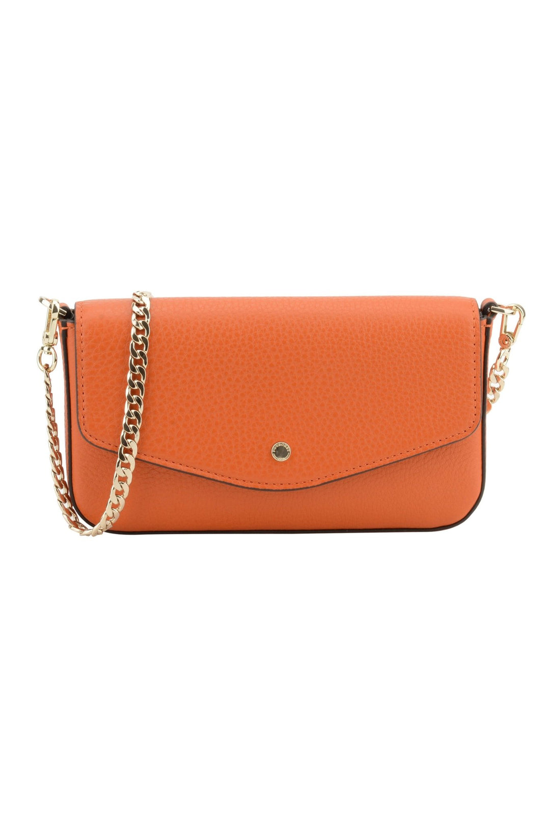 Cowhide leather clutch bag orange | Accessories | Smuk - Dameklær på nett
