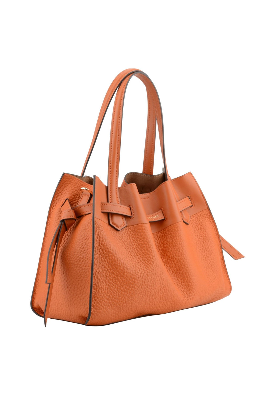 Cowhide Leather Medium Size Satchel Orange | Vesker | Smuk - Dameklær på nett