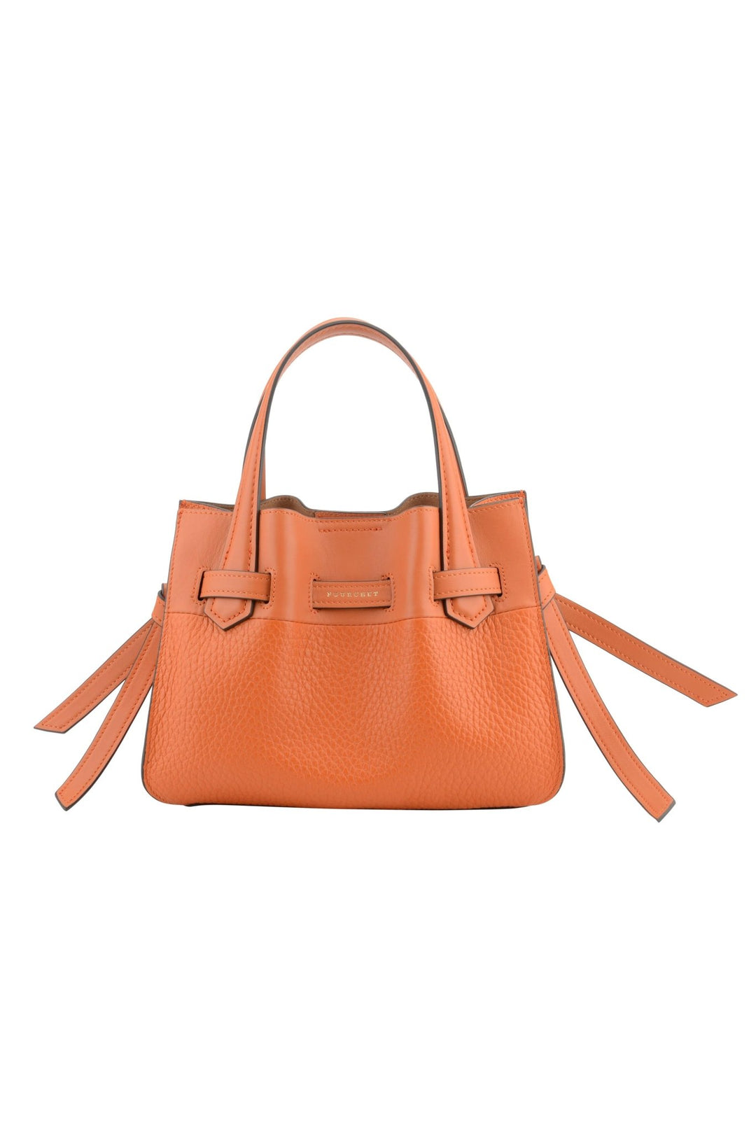 Cowhide leather nano satchel bag orange | Accessories | Smuk - Dameklær på nett
