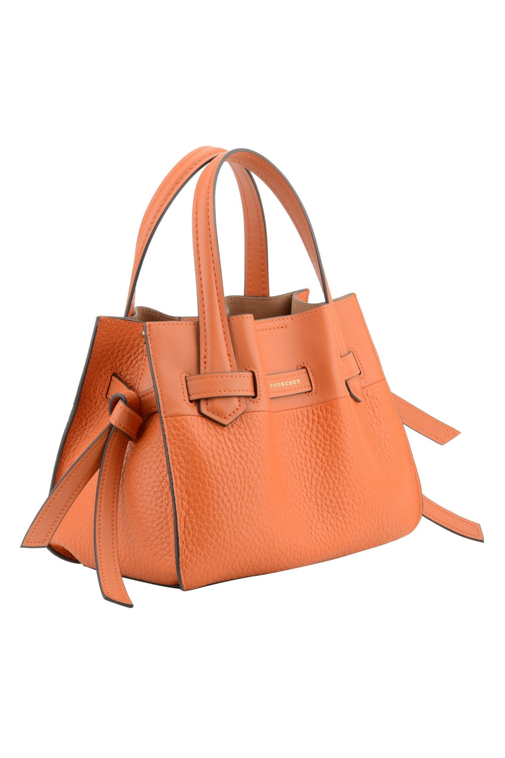 Cowhide leather nano satchel bag orange | Accessories | Smuk - Dameklær på nett