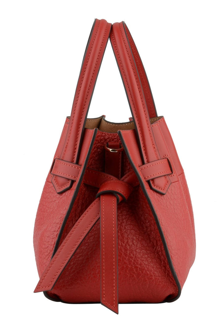 Cowhide leather nano satchel bag Rouge | Accessories | Smuk - Dameklær på nett