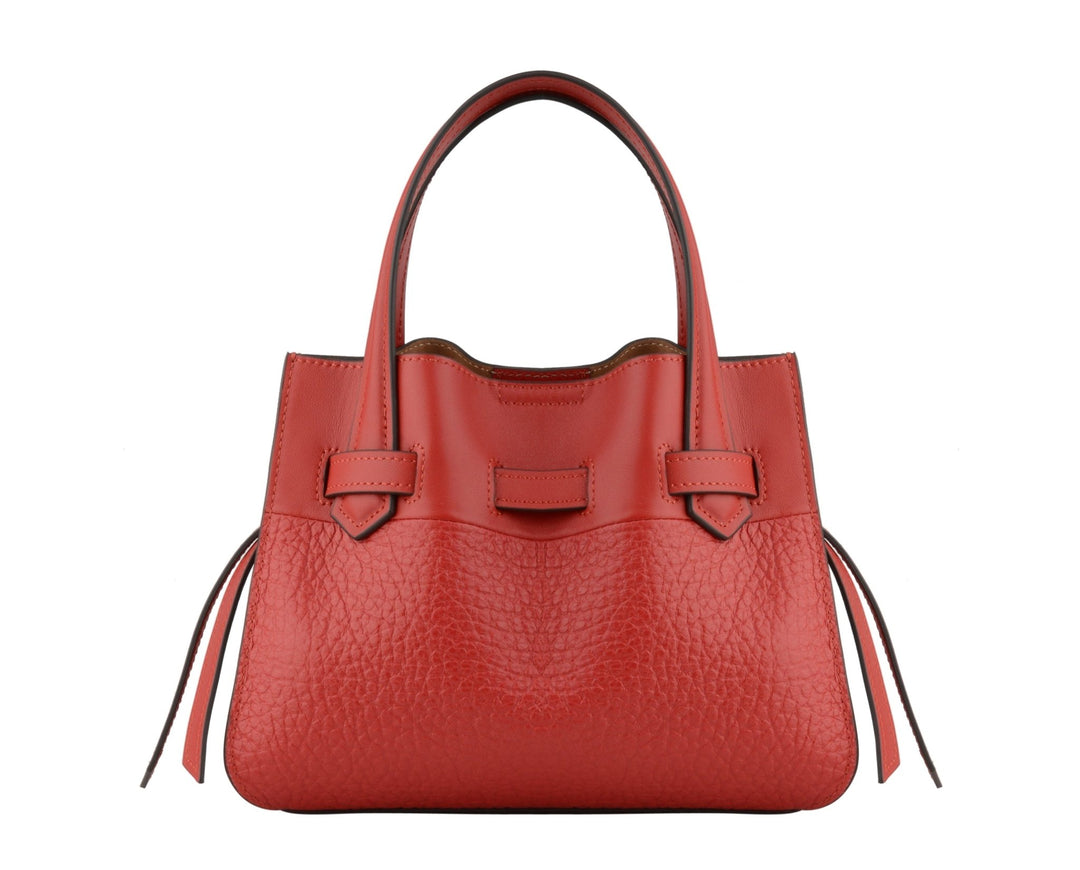 Cowhide leather nano satchel bag Rouge | Accessories | Smuk - Dameklær på nett