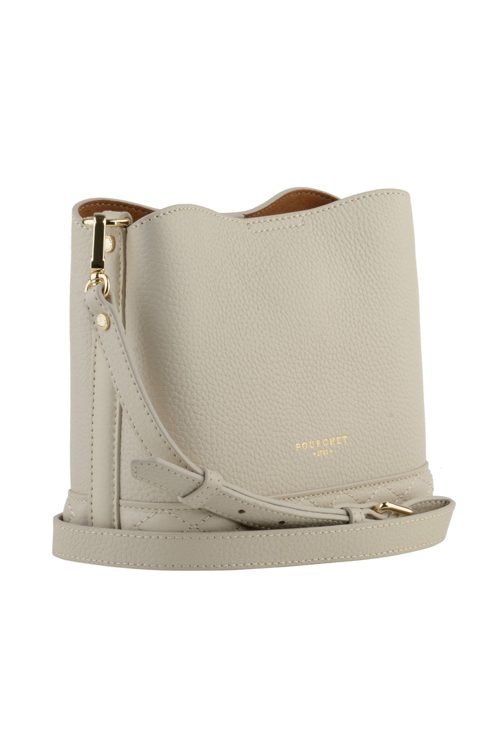 Cowhide Leather Nano Size Hobo Bag Beige | Vesker | Smuk - Dameklær på nett