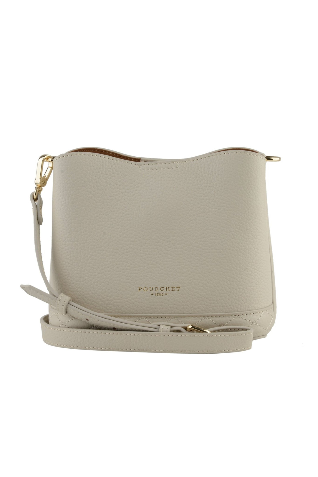Cowhide Leather Nano Size Hobo Bag Beige | Vesker | Smuk - Dameklær på nett