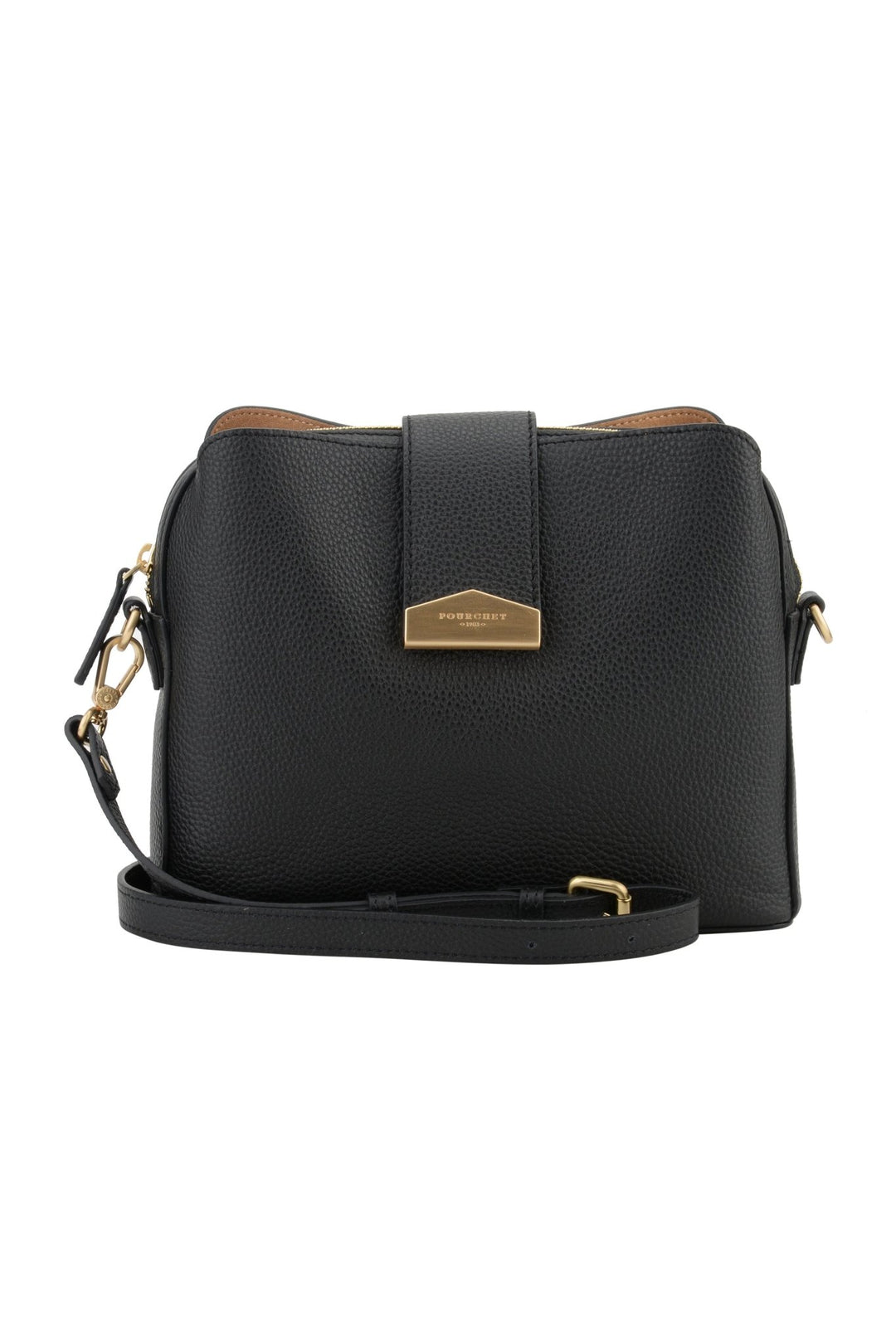 Cowhide Leather Shoulder Bag Black | Accessories | Smuk - Dameklær på nett