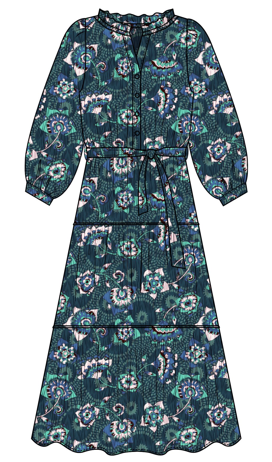 Crest Dress Emeraude | Kjoler | Smuk - Dameklær på nett