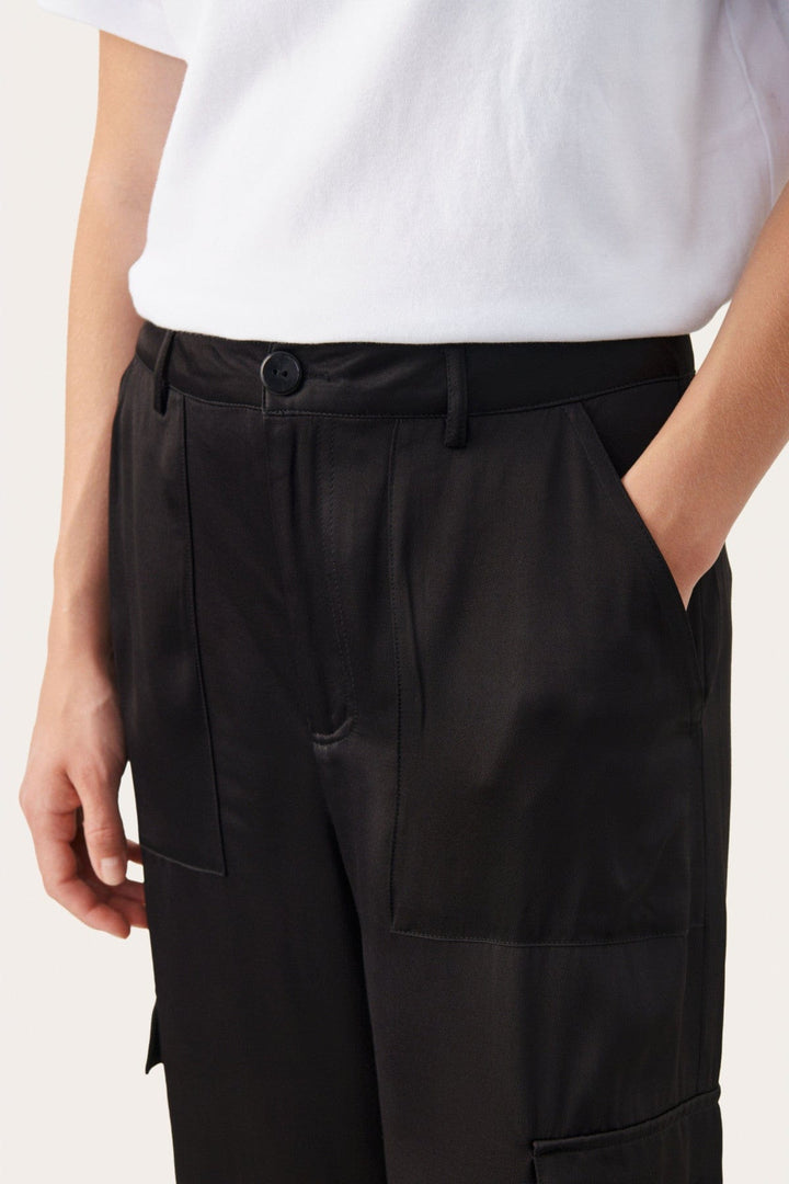 Crinepw Pants Black | Bukser | Smuk - Dameklær på nett