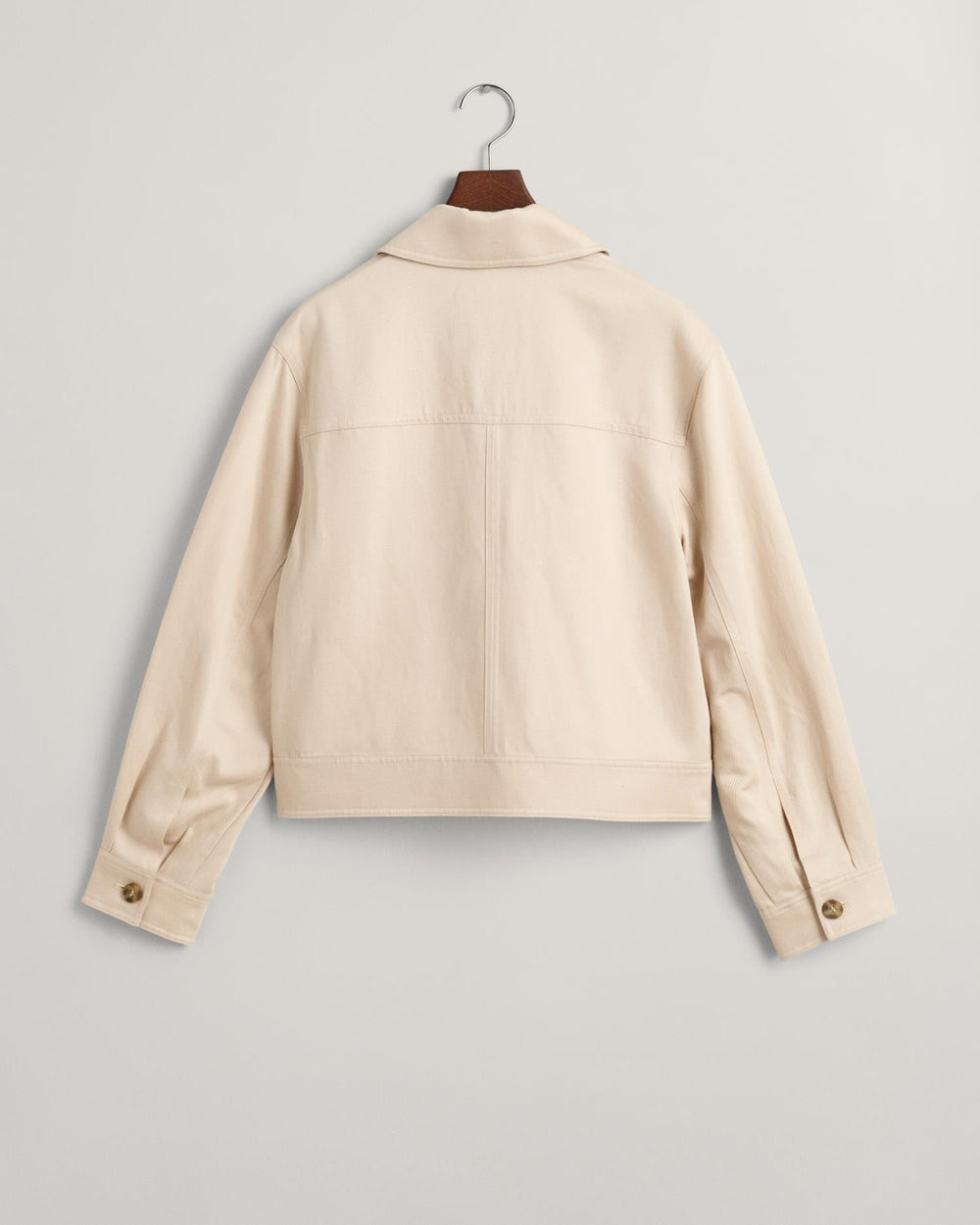 Cropped Linen Blend Jacket Soft Oat | Yttertøy | Smuk - Dameklær på nett