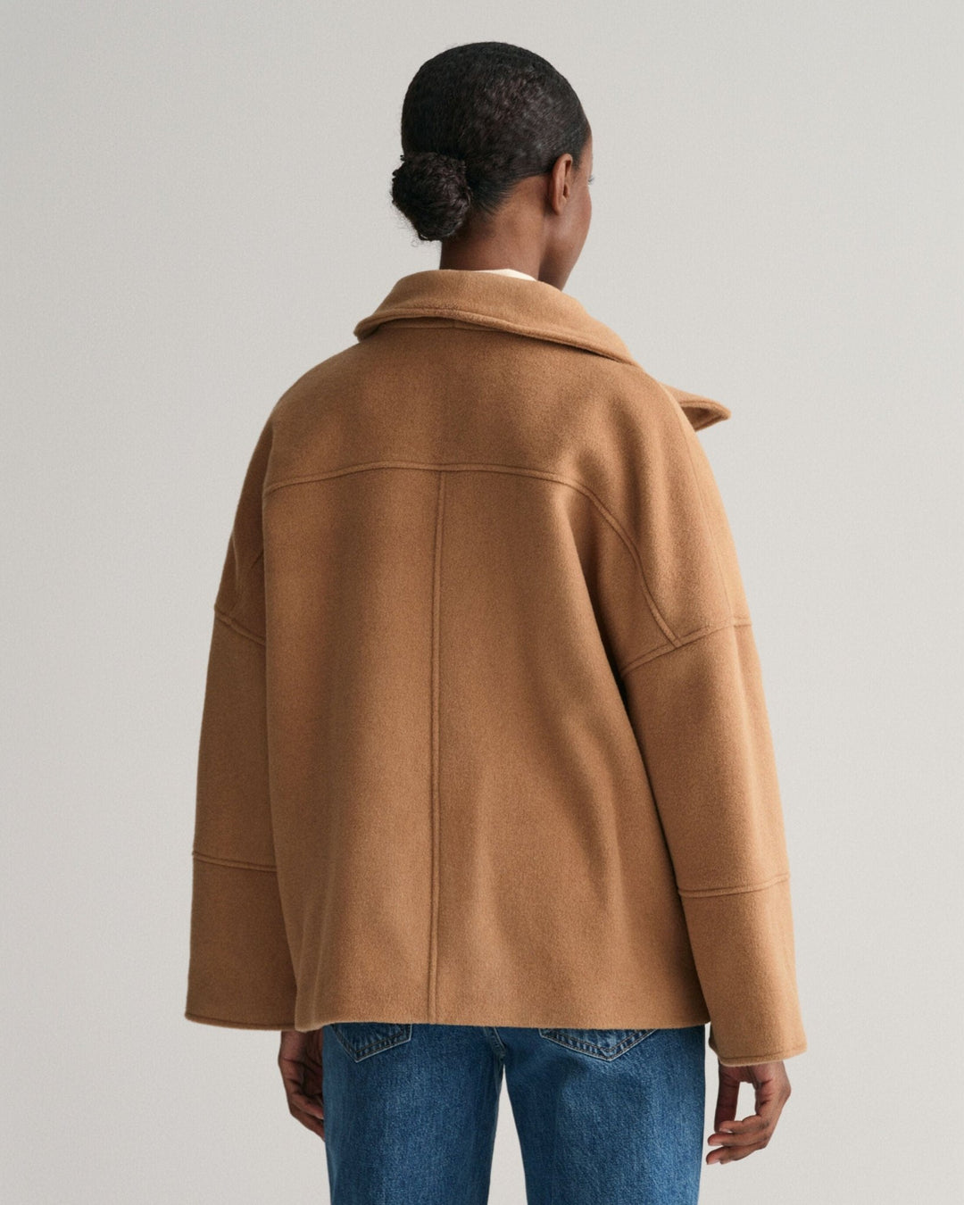 Cropped Wool Jacket Warm Khaki | Yttertøy | Smuk - Dameklær på nett