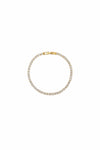 Crystal Tennis Bracelet Pale Gold