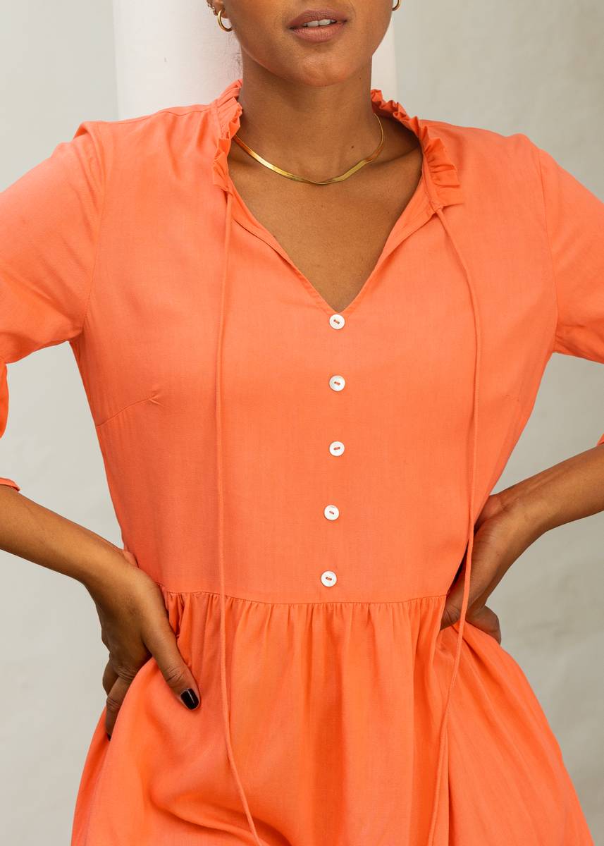Curly Sue Dress Papaya | Kjoler | Smuk - Dameklær på nett