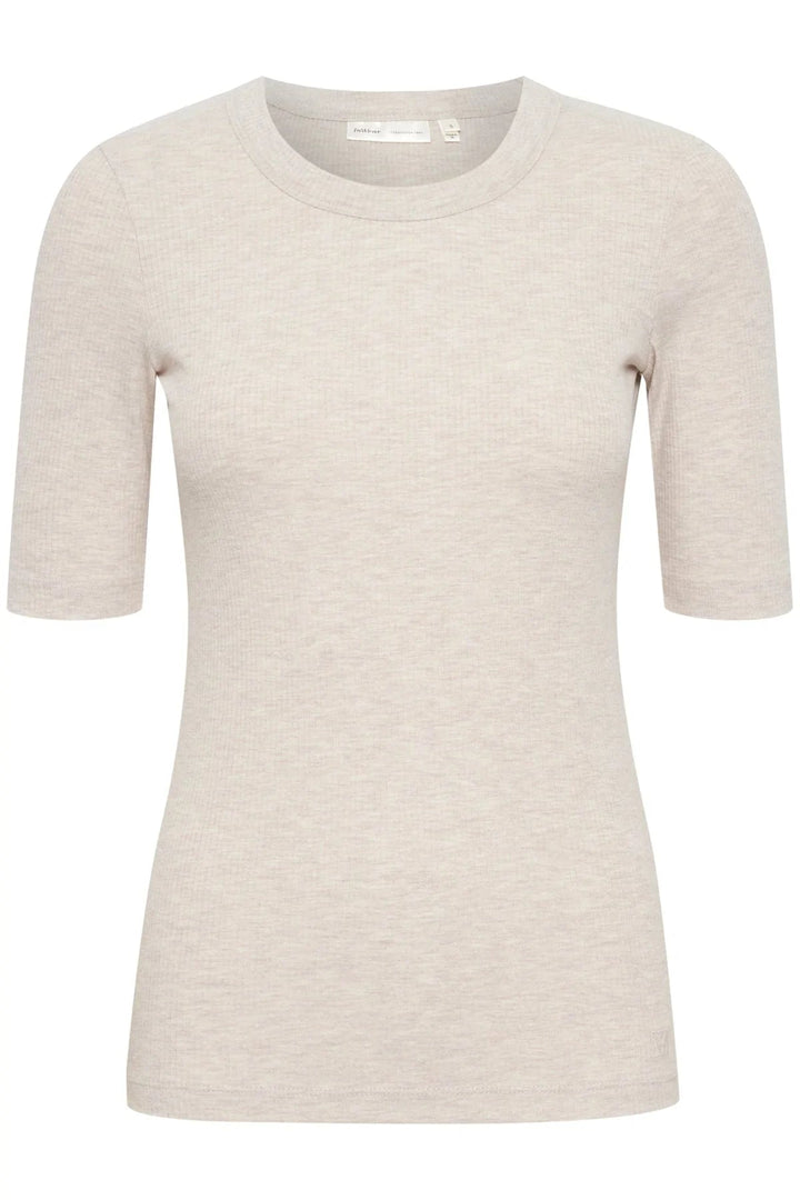 Dagnaiw Melange T-Shirt - Ecru | Topper | Smuk - Dameklær på nett