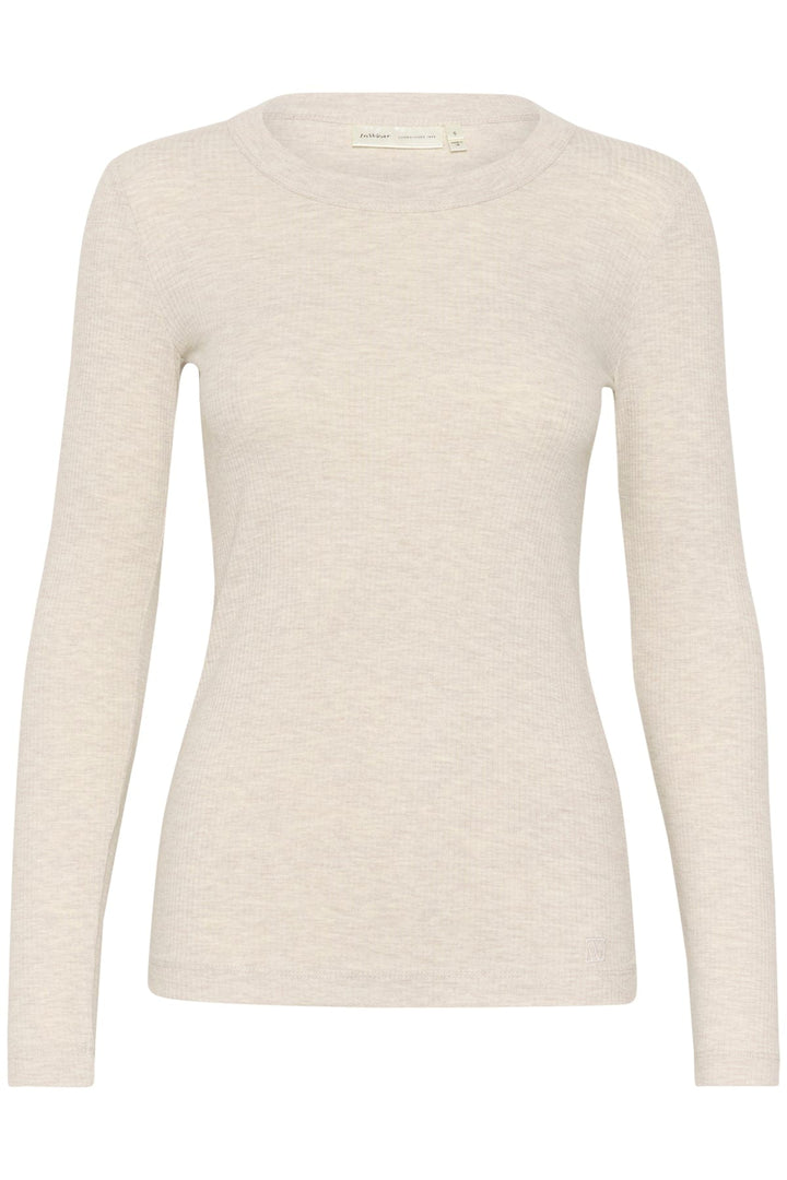 Dagnaiw Melange T-Shirt Ls Ecru | Topper | Smuk - Dameklær på nett