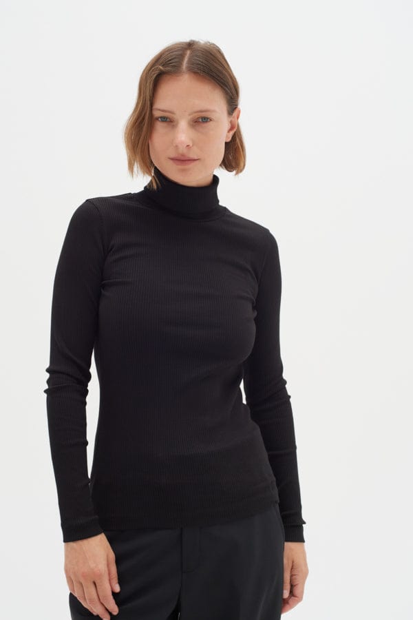 Dagnaiw Rollneck Ls Black | Topper | Smuk - Dameklær på nett