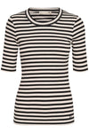 Dagnaiw Striped T-Shirt - Black / Whisper White