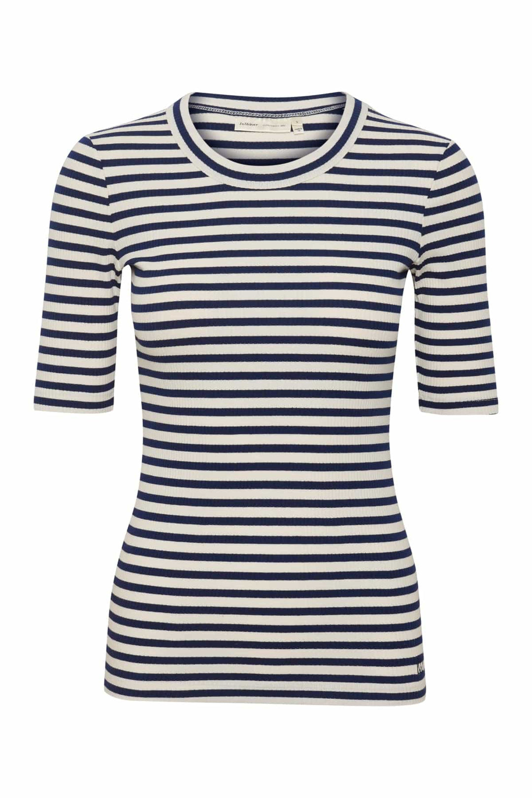 Dagnaiw Striped T-Shirt - Whisper White / Midnight Blue | Topper | Smuk - Dameklær på nett