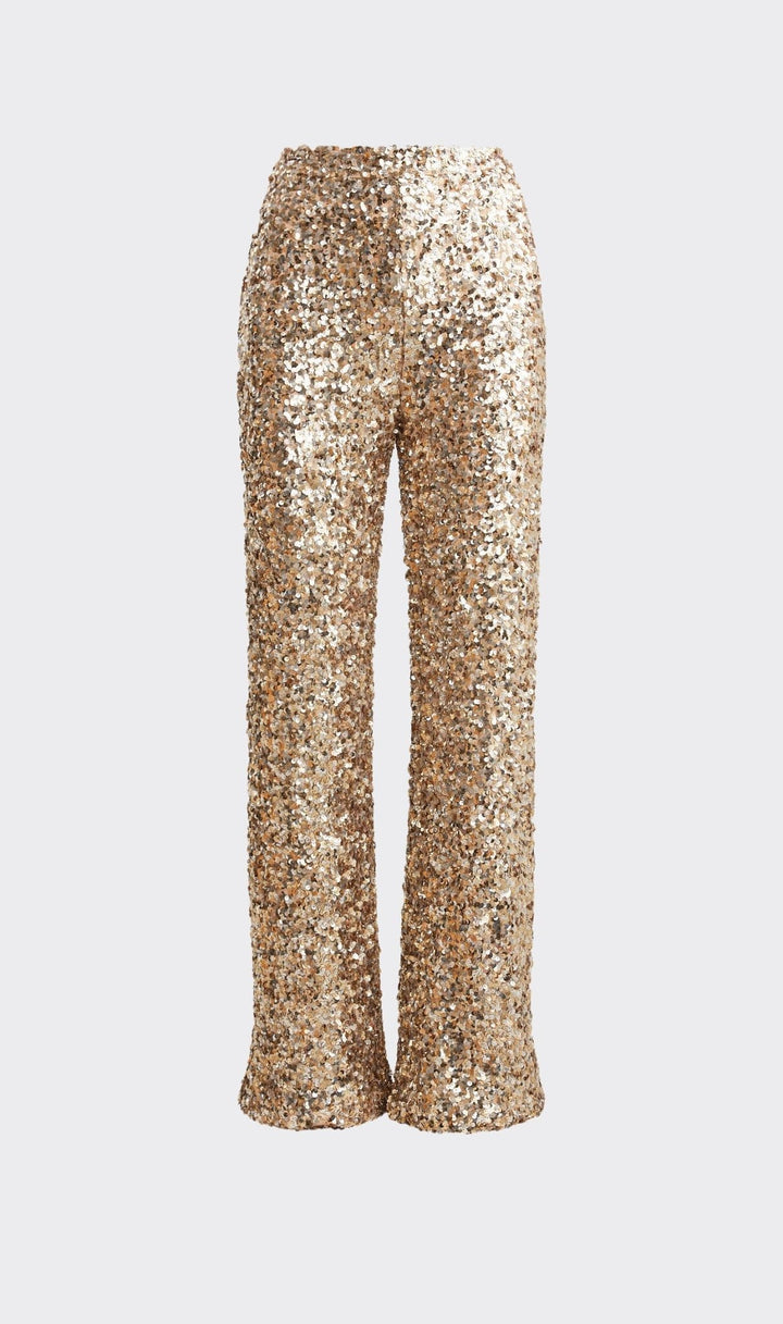 Dali Sequin Trouser Champagne | Bukser | Smuk - Dameklær på nett