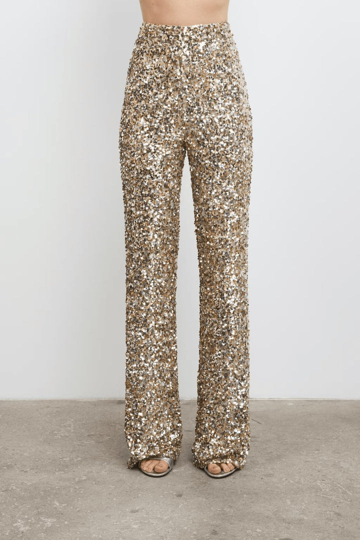 Dali Sequin Trouser Champagne | Bukser | Smuk - Dameklær på nett