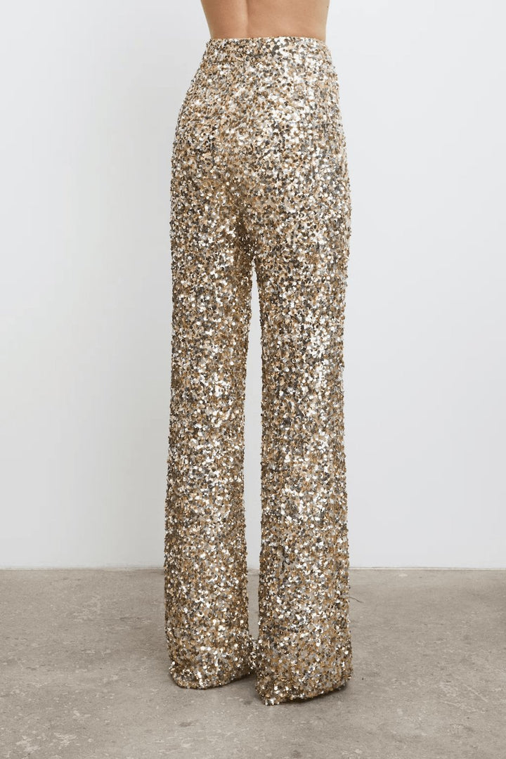 Dali Sequin Trouser Champagne | Bukser | Smuk - Dameklær på nett