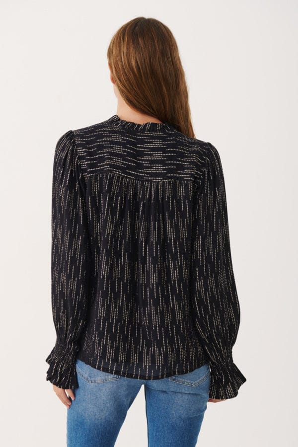 Dark Navy Sparkle Tonikapw Blouse | Skjorter og bluser | Smuk - Dameklær på nett