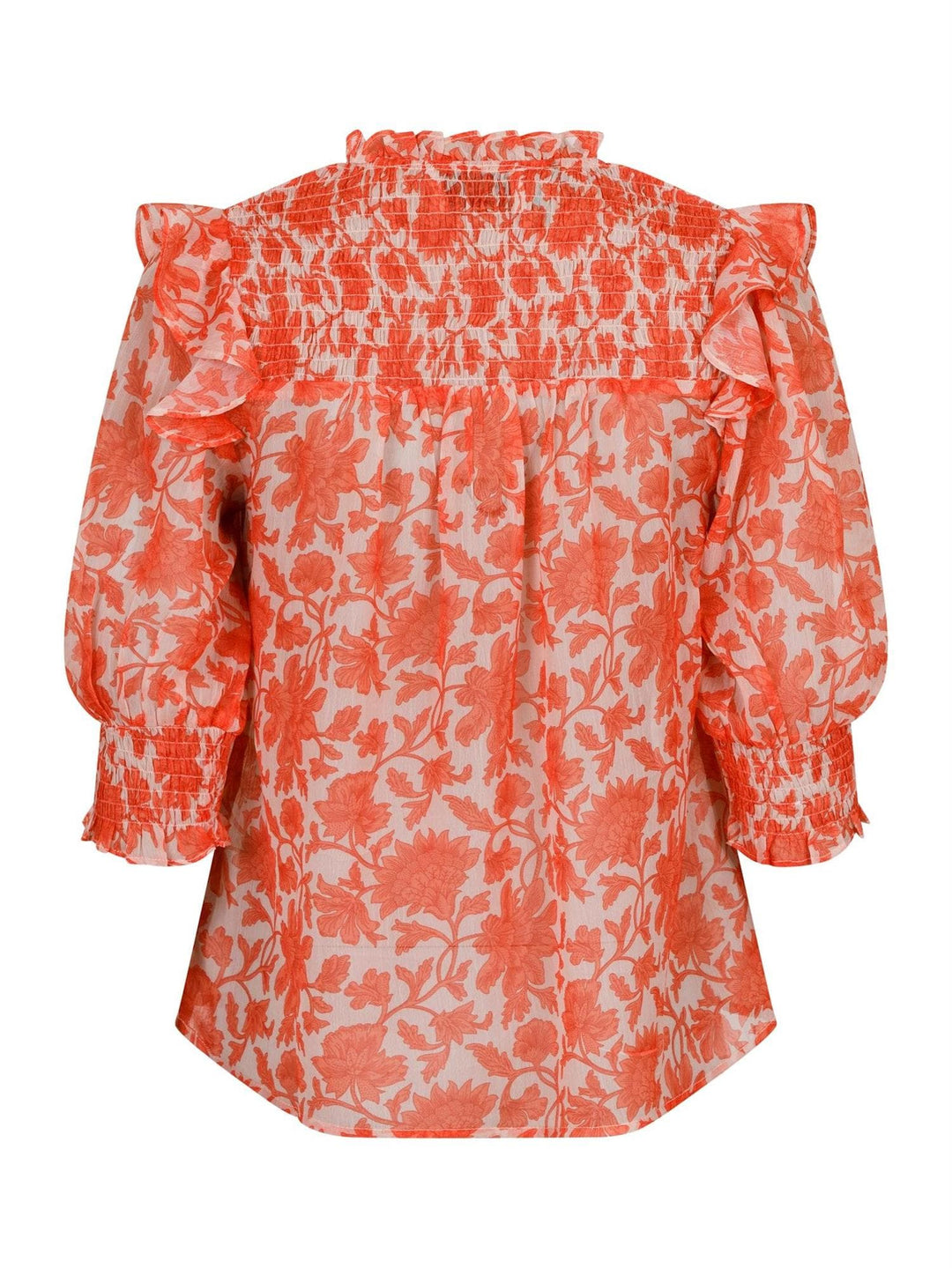 Davina City Flower Blouse Orange | Skjorter og bluser | Smuk - Dameklær på nett