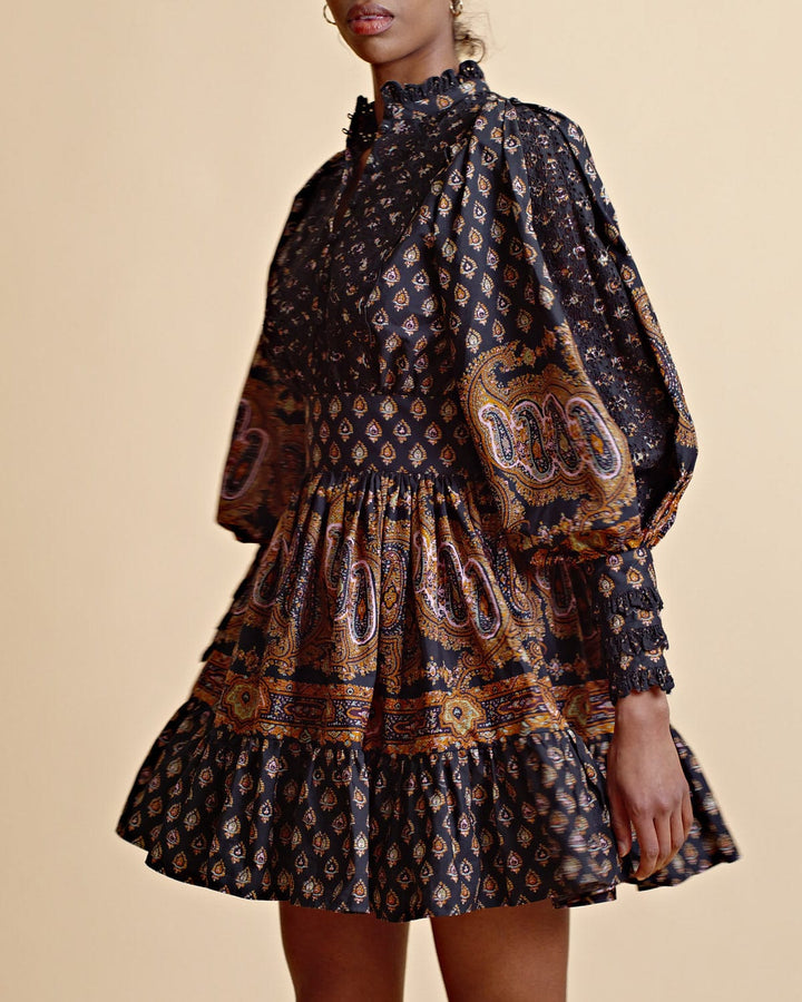 Dècorated Poplin Mini Dress Paisley | Kjoler | Smuk - Dameklær på nett