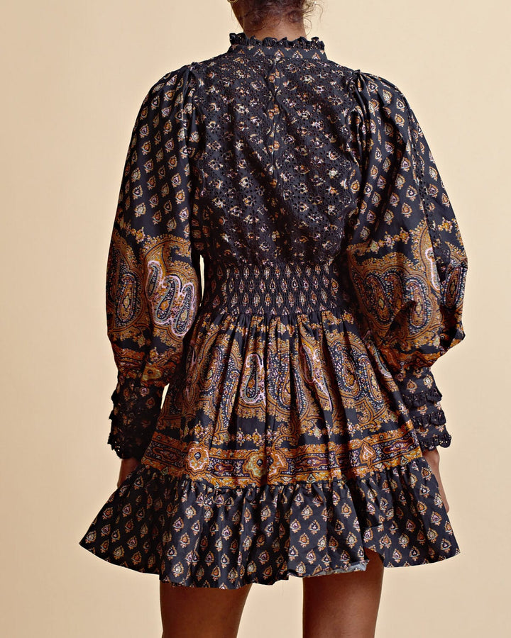 Dècorated Poplin Mini Dress Paisley | Kjoler | Smuk - Dameklær på nett