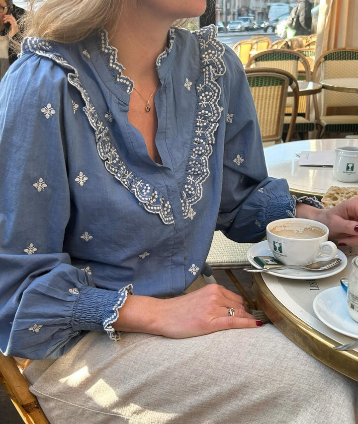 Degas Blouse Dusty Blue | Skjorter og bluser | Smuk - Dameklær på nett