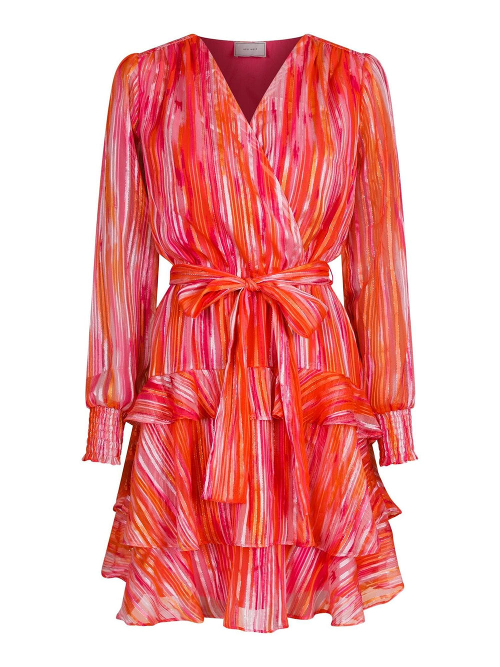 Dennie Blurred Stripe Dress Orange | Kjoler | Smuk - Dameklær på nett