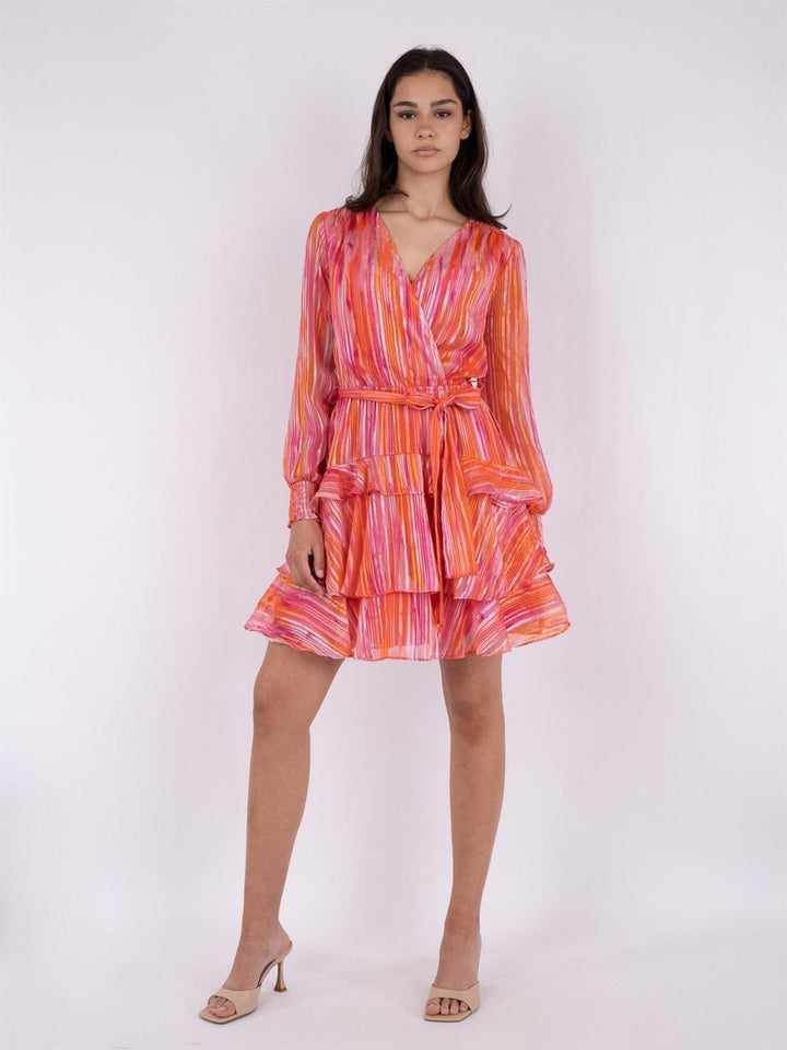 Dennie Blurred Stripe Dress Orange | Kjoler | Smuk - Dameklær på nett
