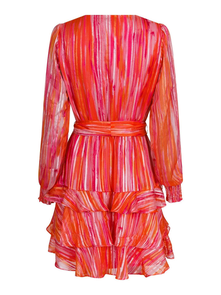 Dennie Blurred Stripe Dress Orange | Kjoler | Smuk - Dameklær på nett