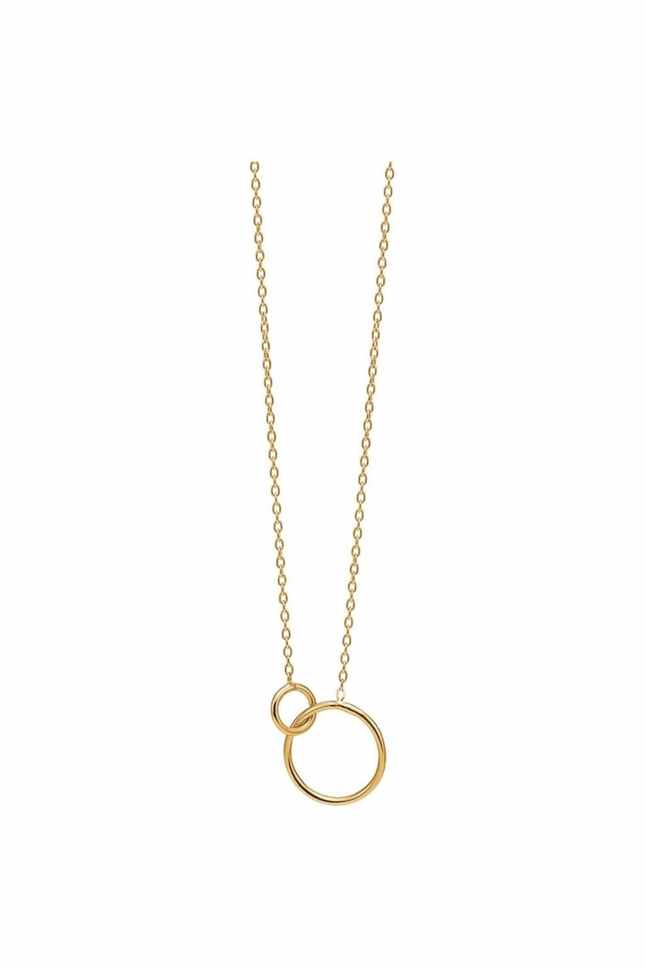 Double Circle Necklace Gold | Accessories | Smuk - Dameklær på nett