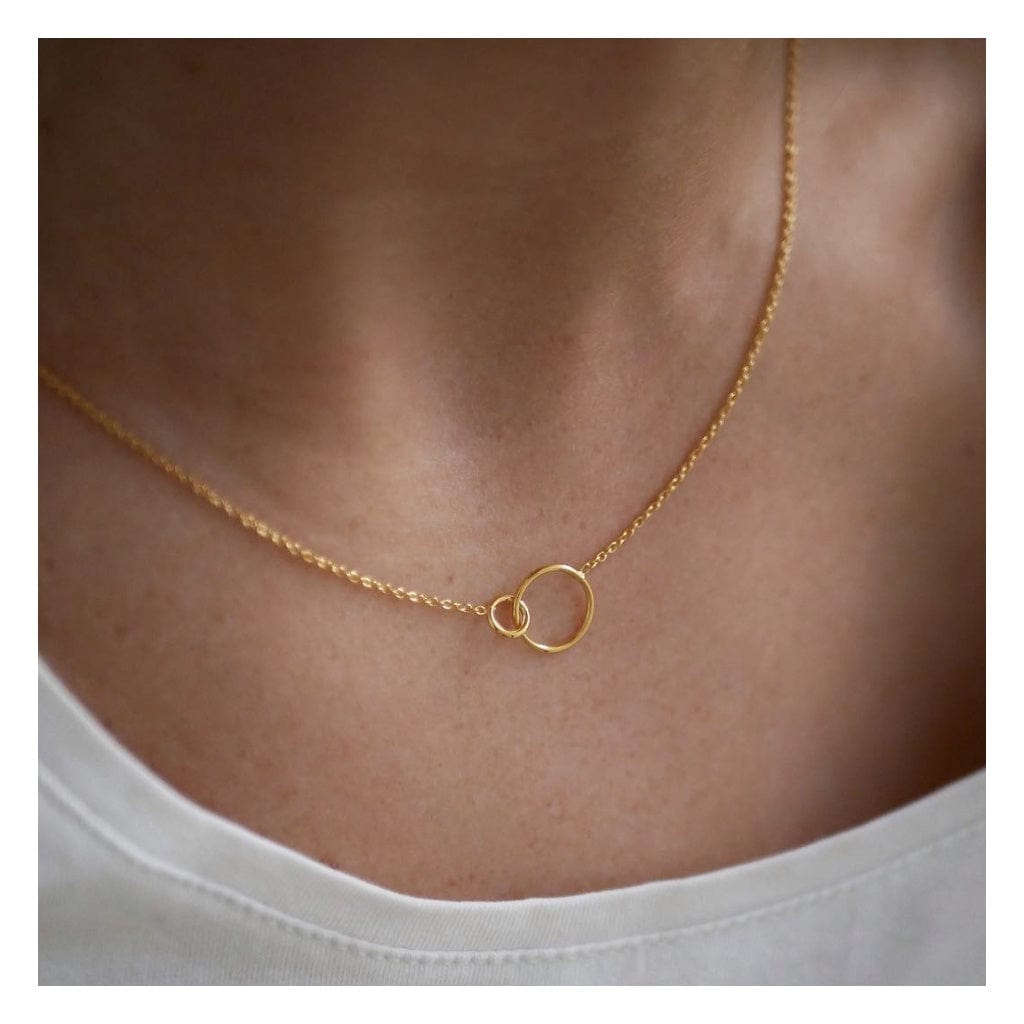 Double Circle Necklace Gold | Accessories | Smuk - Dameklær på nett