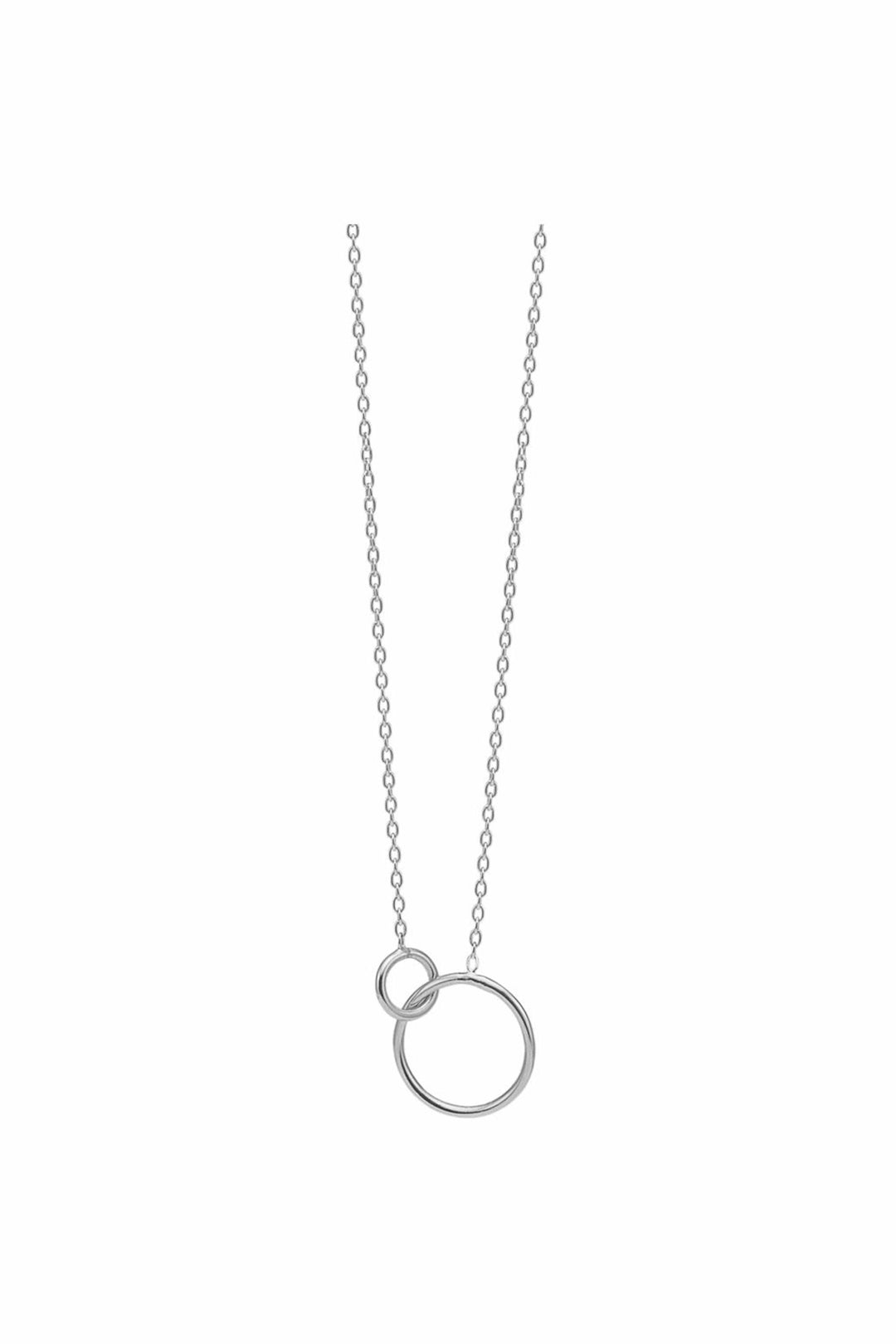 Double Circle Necklaces Silver | Accessories | Smuk - Dameklær på nett