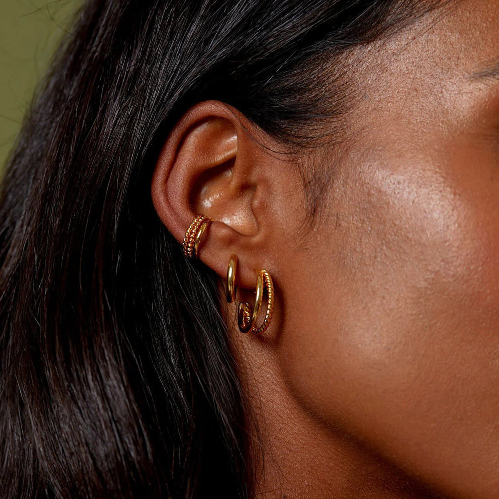 Double Illusion Mid Size Earring Pale Gold | Accessories | Smuk - Dameklær på nett