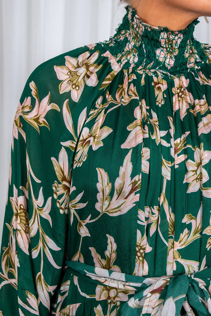 DRESS ALBA GREEN | Kjoler | Miss June | Smuk